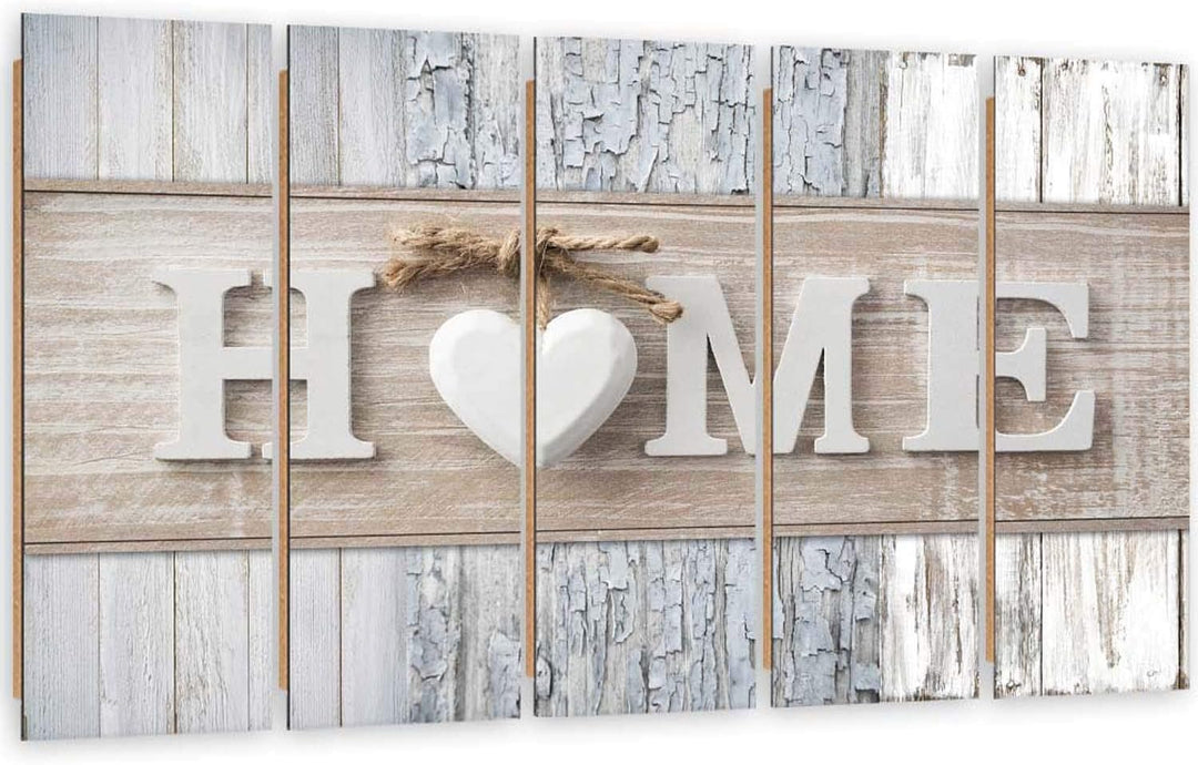 Feeby Wanddekoration Herz Wohnung Deko Paneel 200x100 cm Grau_s, Deko Paneel 200x100 cm Grau_s