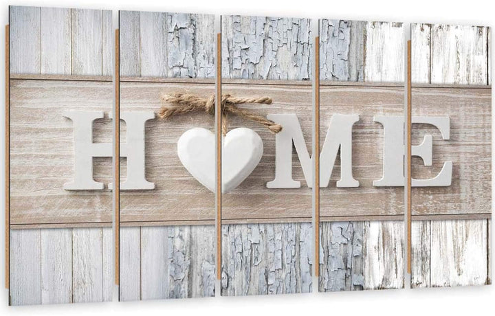 Feeby Wanddekoration Herz Wohnung Deko Paneel 200x100 cm Grau_s, Deko Paneel 200x100 cm Grau_s