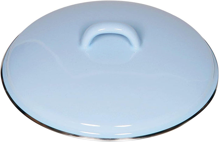 Riess, 0102-006, Deckel mit Chromrand 24, CLASSIC - BUNT/PASTELL, Farbe Blau, Durchmesser 24 cm, Höh
