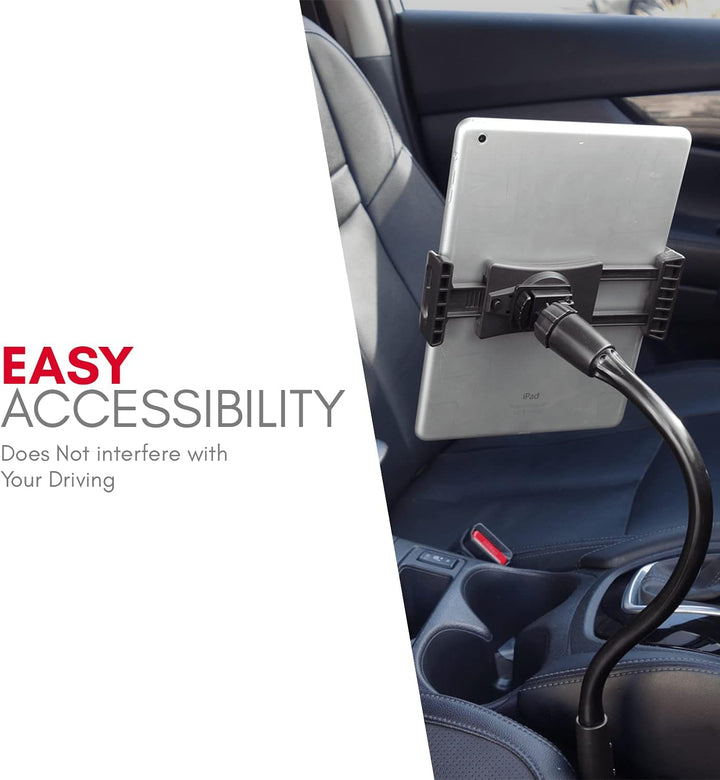 Macally CARFLOORMOUNT, anschraubbare Auto-Halterung für Auto-/LKW-Sitzschiene, verstellbar für Handy