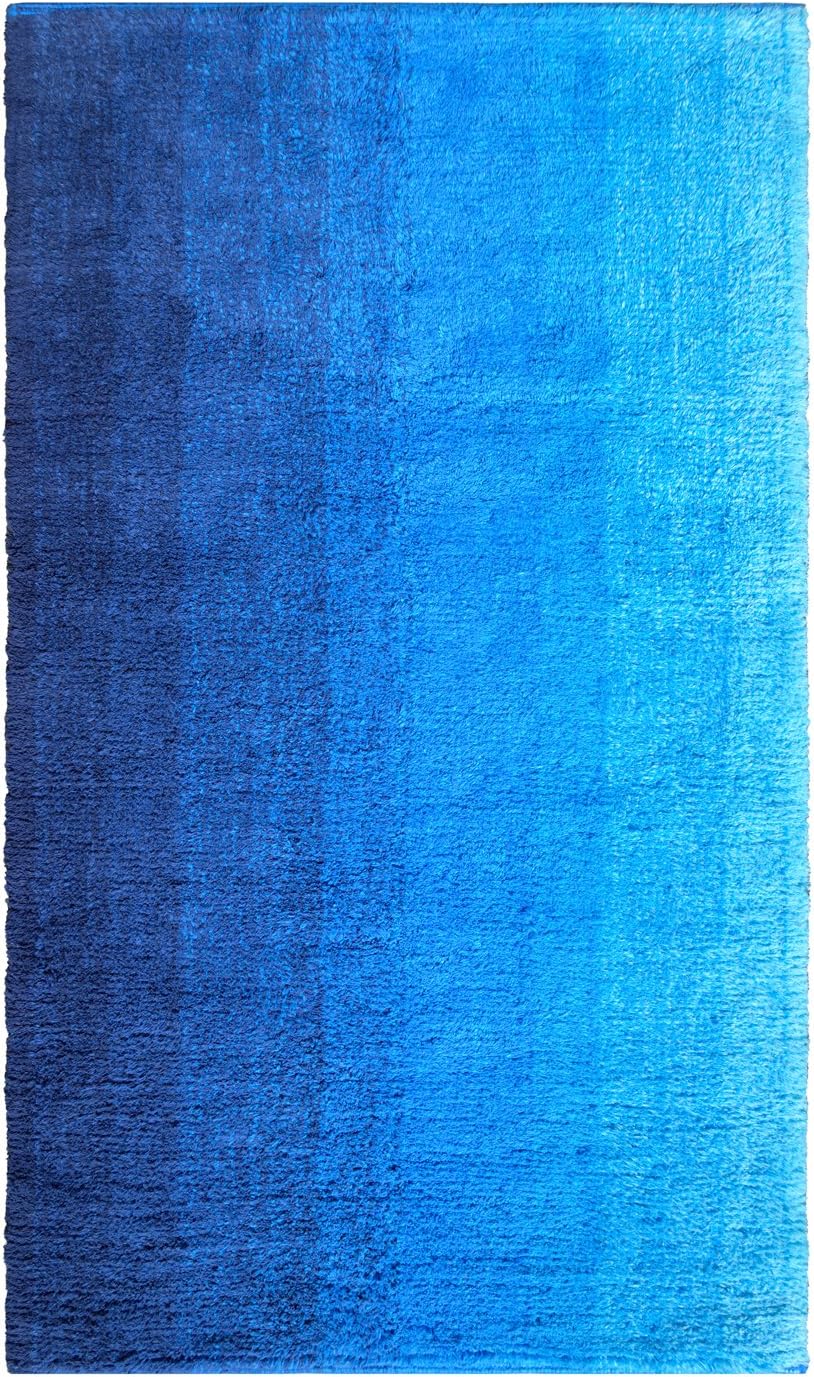 Dyckhoff Badteppich Colori, Blau, 55 x 65 cm, 100% Bio Baumwolle, GOTS 55 x 65 cm Blau, 55 x 65 cm B