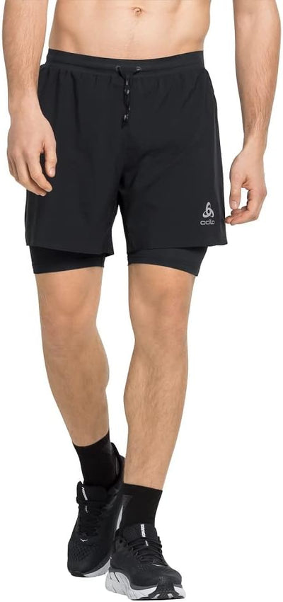 Odlo Herren Laufshorts Axalp Trail 6 Inch_322552 S Schwarz, S Schwarz