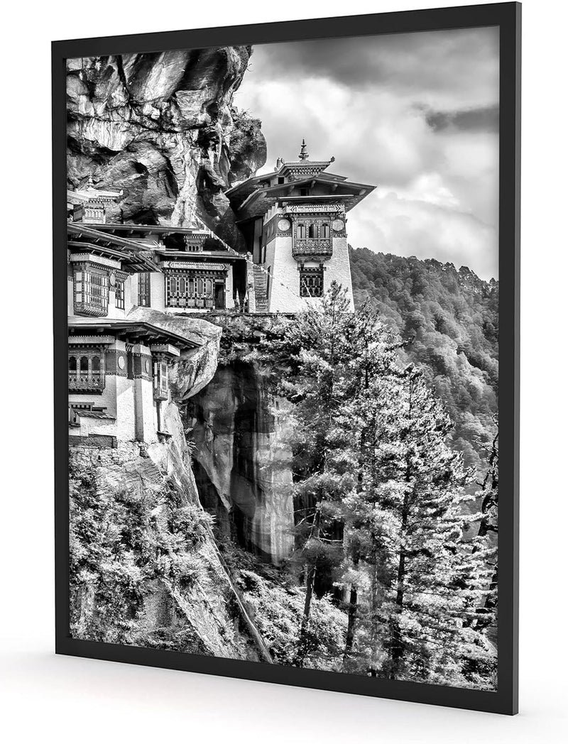 Generisch Buddha Tempel in China, Poster im Bilderrahmen / Format: 100x70cm / Kunstdruck gerahmt, 10