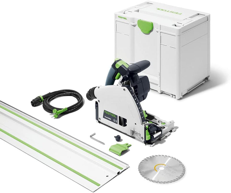 Festool Tauchsäge TS 60 KEBQ-Plus-FS (mit Kreissägeblatt, Sichtfenster, Splitterschutz, Innensechska