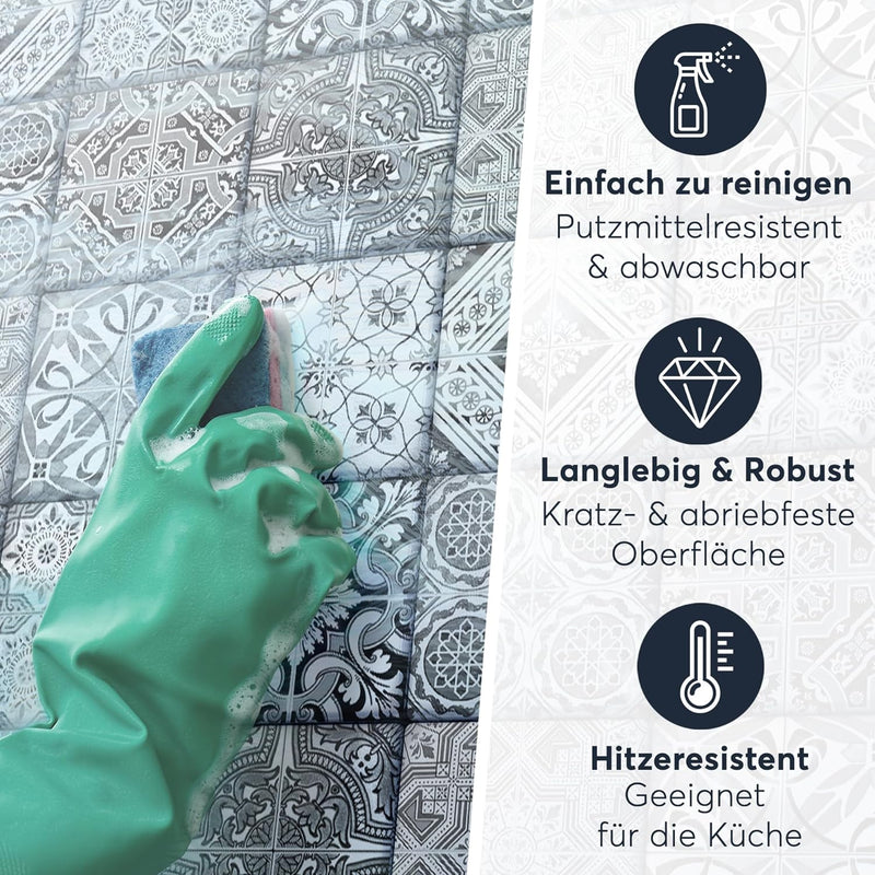 Fliesenmuster Deko-Folie Fliesen - Klebefliesen Mosaikfliesen Stickerfliesen I Fliesen-Folie Sticker