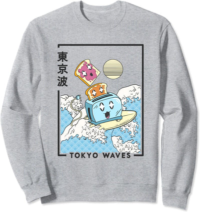 Toaster Erdnussbutter Jelly Japanische Welle Kawaii Ästhetisch Sweatshirt