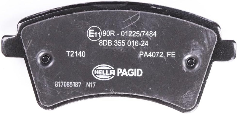 HELLA PAGID 8DB 355 016-241 Bremsbelagsatz - T2140 - Dicke/Stärke: 17.6mm - Bremssystem: TRW - mit i