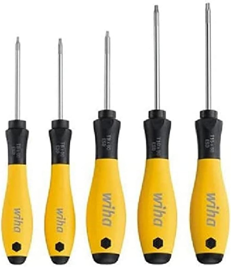 Wiha Schraubendreher Set SoftFinish ESD TORX 5-tlg. (27253) 5 tlg. Rundklinge, 5 tlg. Rundklinge