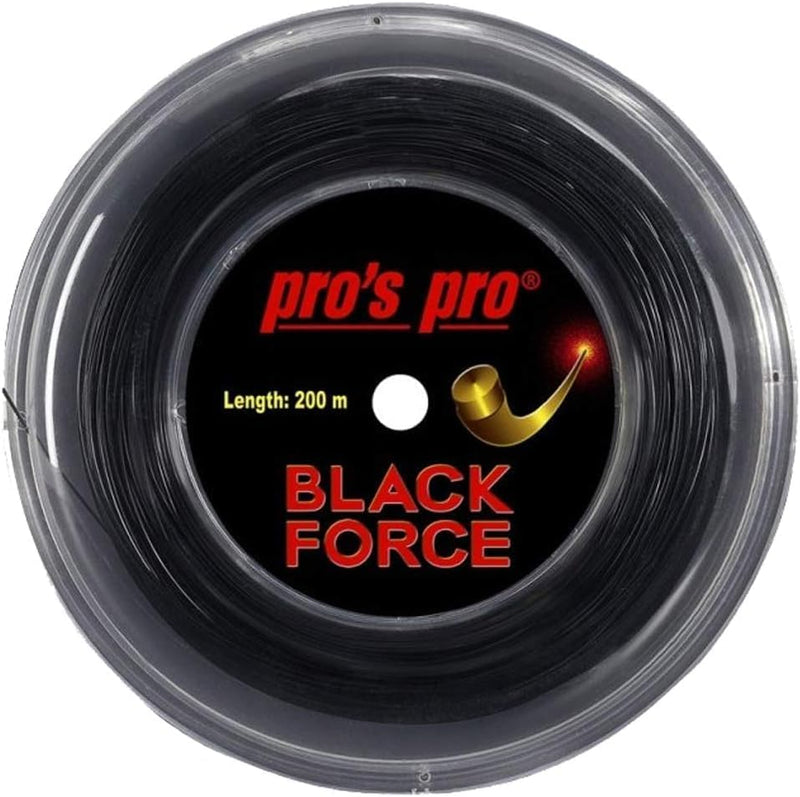 Generisch Pros Pro Black Force Tennissaite für Spin 200m 1.14mm