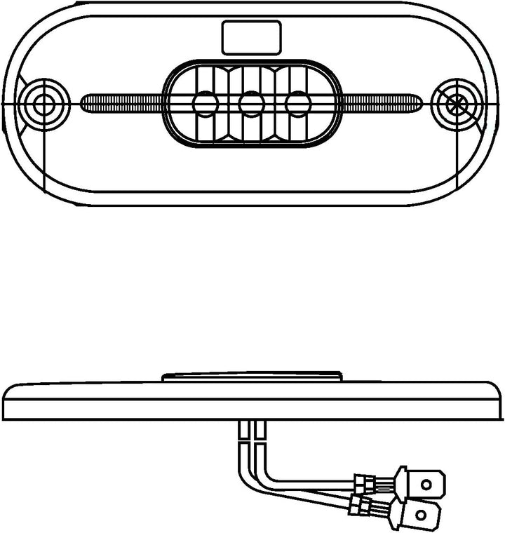 Hella - Seitenmarkierungsleuchte - Valuefit - LED - 12V - Schraubanschluss/Anbau - Lichtscheibenfarb