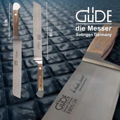 GÜDE Solingen - Brotmesser geschmiedet, 21 cm, Fasseichenholz, ALPHA FASSEICHE, Doppelkropf, Handmad