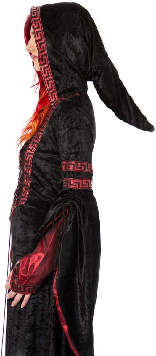 MAYLYNN Vampir Kostüm Gothic Hexe Mittelalter Halloweenkostüm, Doppelgrössen:Gr. S/M ca. 36 38, S/M