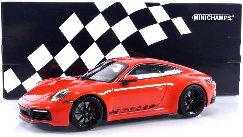 Minichamps 155067327 1:18 Porsche 911 Carrera 4S-2019-Orange Sammlerstück Miniaturauto, orange