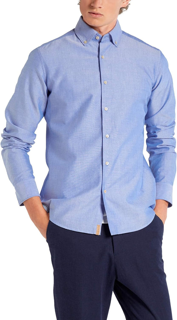 eterna Herren Upcycling Shirt Oxford Slim FIT blau XL_H_1/1