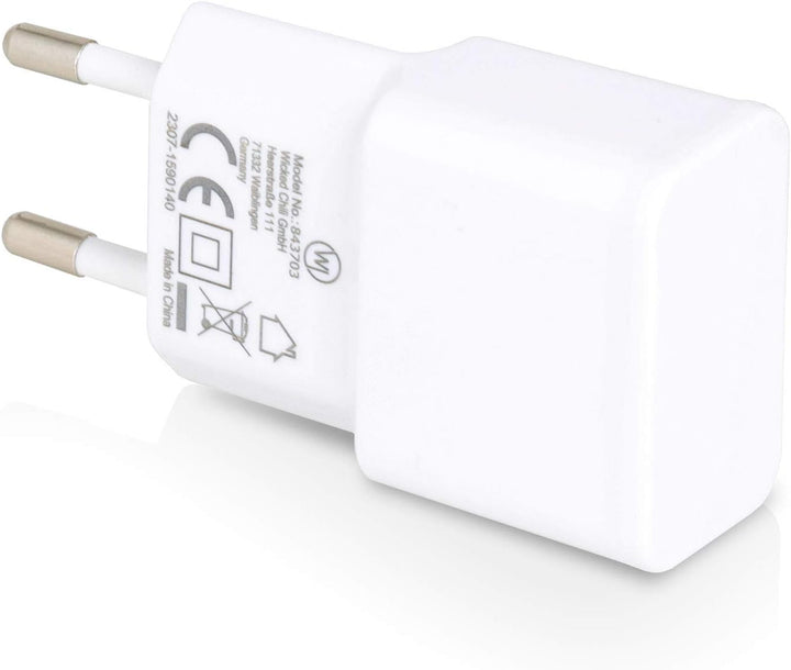 Wicked Chili 4 Stück Dual USB Ladegerät, Universal 90° Netzteil abgewinkelt für Handy, Watch, Powerb