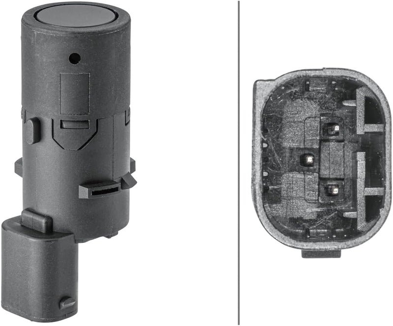 HELLA 6PX 358 141-731 Sensor, Einparkhilfe - 3-polig - gesteckt - überlackierbar