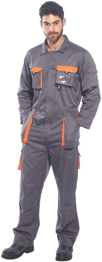 Portwest Portwest Texo Kontrast Overall, Grösse: S, Farbe: Grau, TX15GRRS Grau S, Grau S