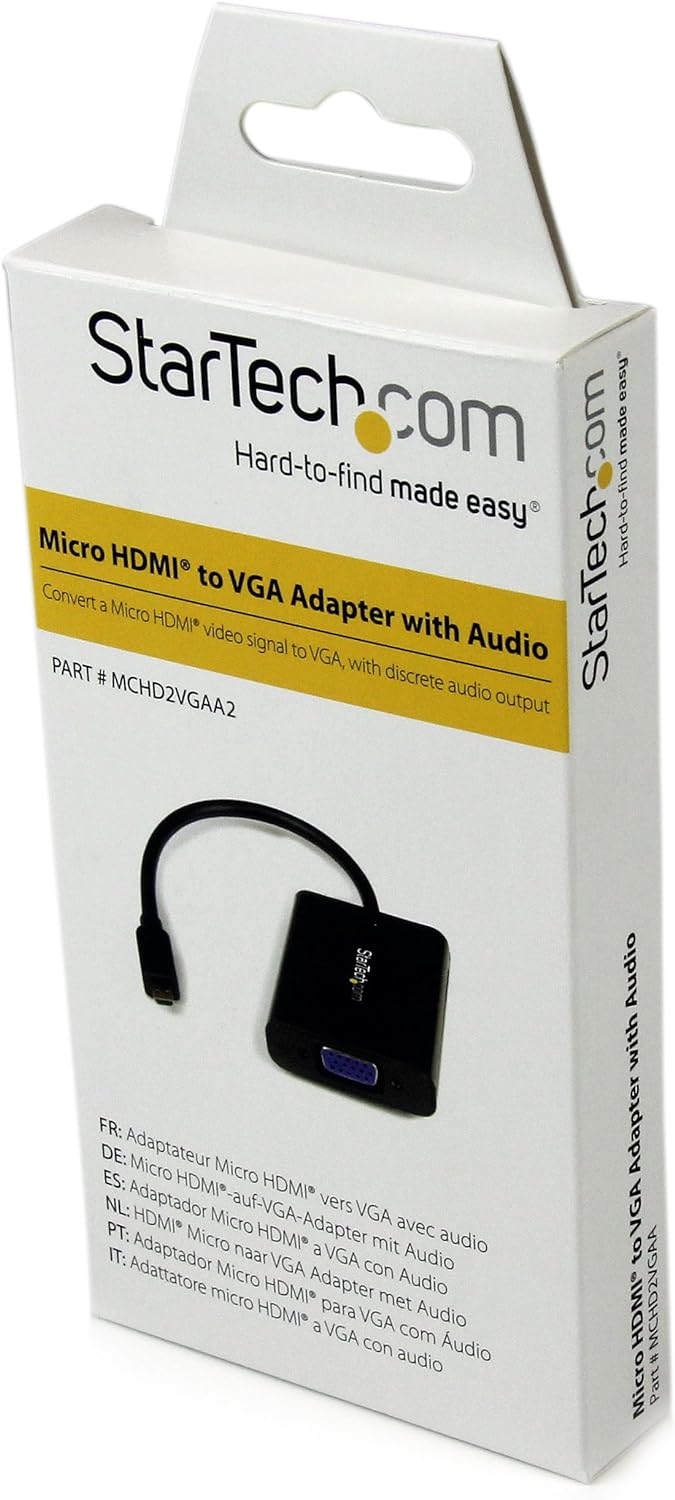 StarTech.com Micro HDMI auf VGA Konverter mit Audio - Micro HD zu VGA Adapter 1080p - 1920x1080 und