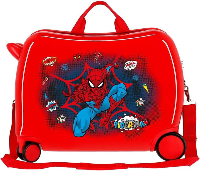 Marvel Spiderman Pop Kinder-Koffer Rot 50x38x20 cms Hartschalen ABS Kombinationsschloss 38L 2,1kgs 4