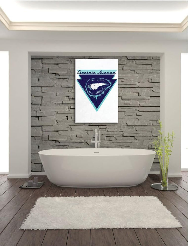 Pixxprint Electric Avenue White Bild auf Leinwand, XXL riesige Bilder fertig gerahmt mit Keilrahmen,