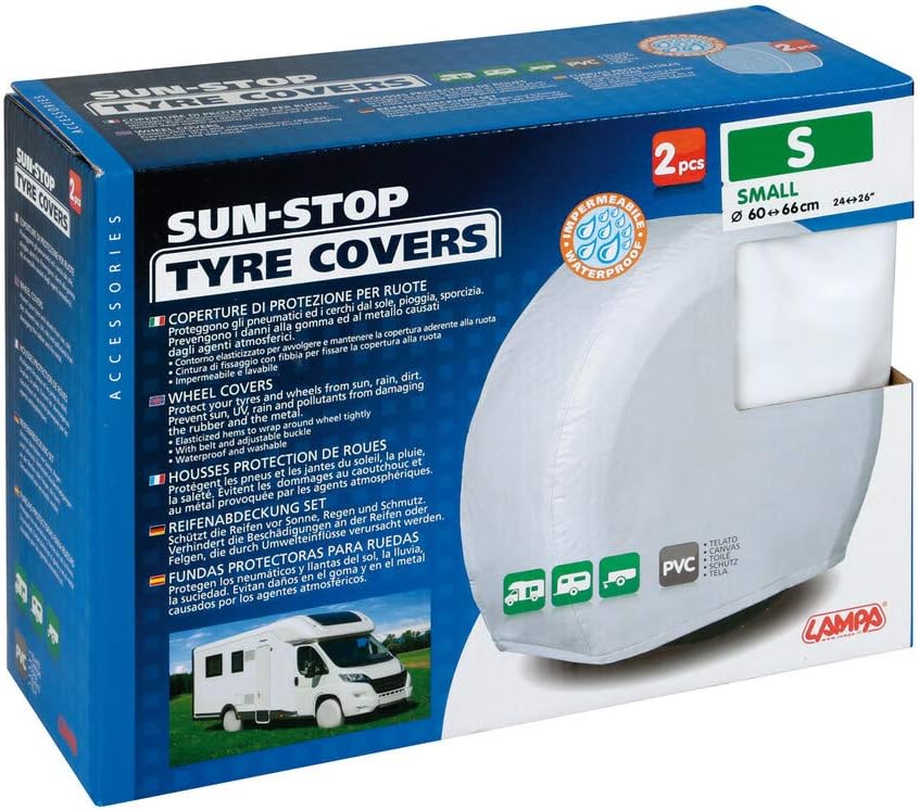 Lampa 40830 Sonnenschutz Reifen Abdeckungen, 2 Stück, Grösse: S