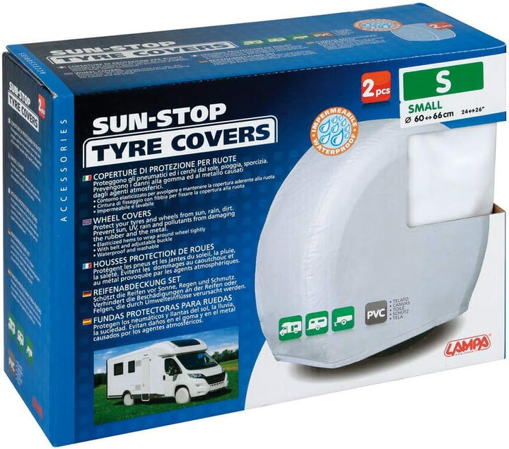 Lampa 40830 Sonnenschutz Reifen Abdeckungen, 2 Stück, Grösse: S