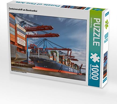 CALVENDO Puzzle Containerschiff am Burchardkai 1000 Teile Lege-Grösse 64 x 48 cm Foto-Puzzle Bild vo