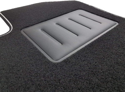 Das Teppich Auto, sprint03412, FuÃŸmatten Teppiche Schwarz rutschfest, verstÃ¤rkter Rand, zweifarbig