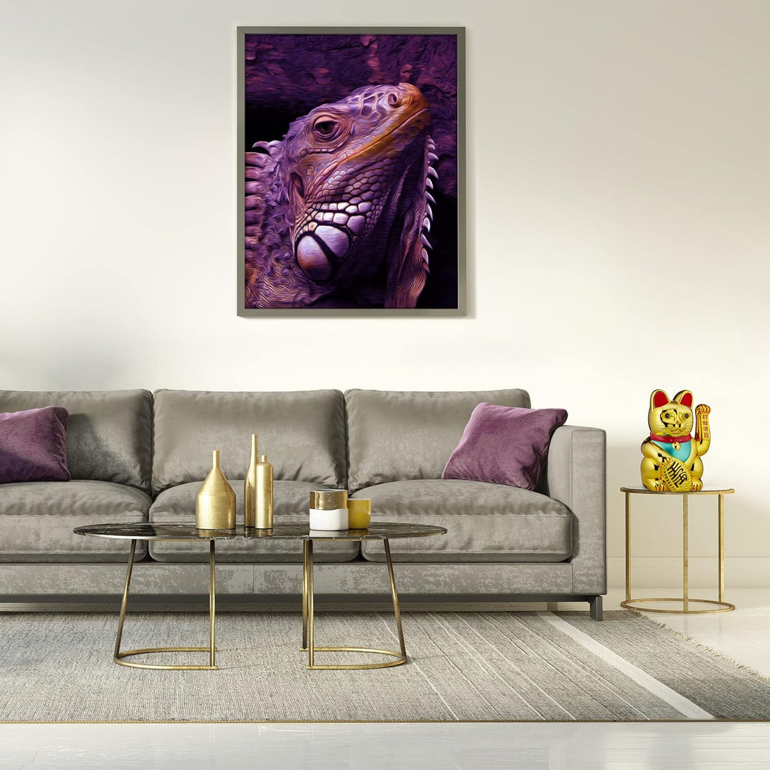 Relaxdays Winkekatze, Gold XXL Maneki Neko, batteriebetriebene winkende Pfote, Glücksbringer für Rei