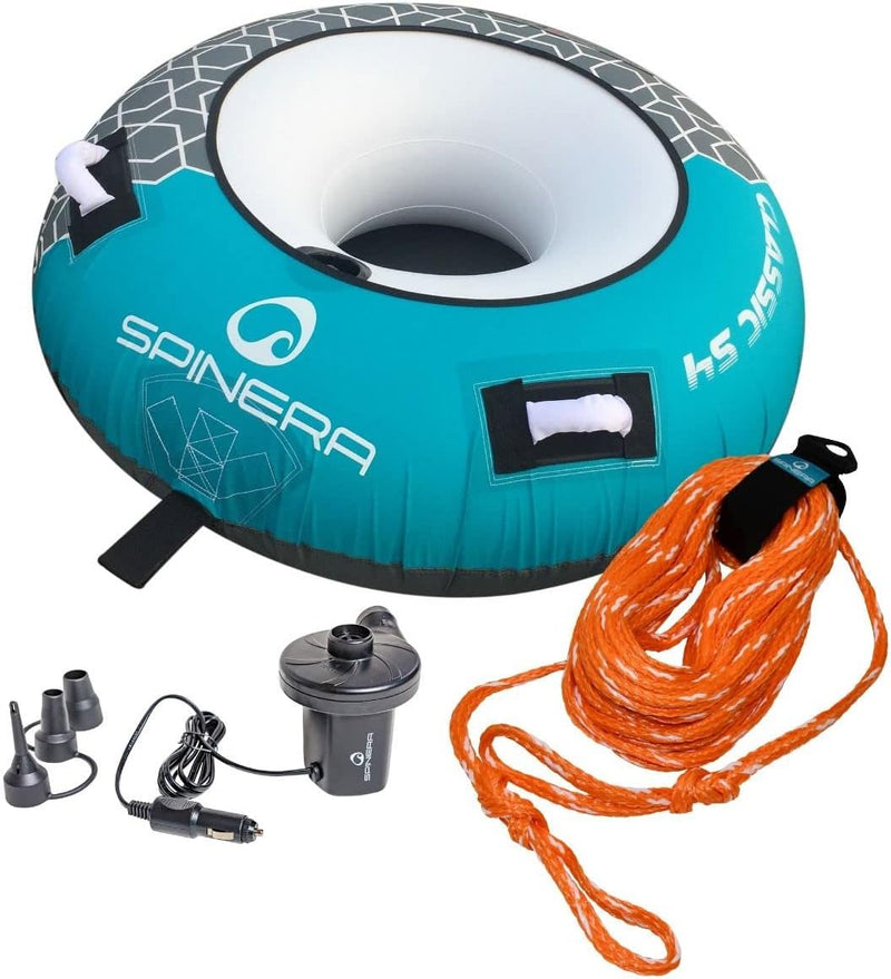 SPINERA Classic 54 Set mit Pumpe und Leine - Wasserring, Wasserreifen, Towable für 1 Person