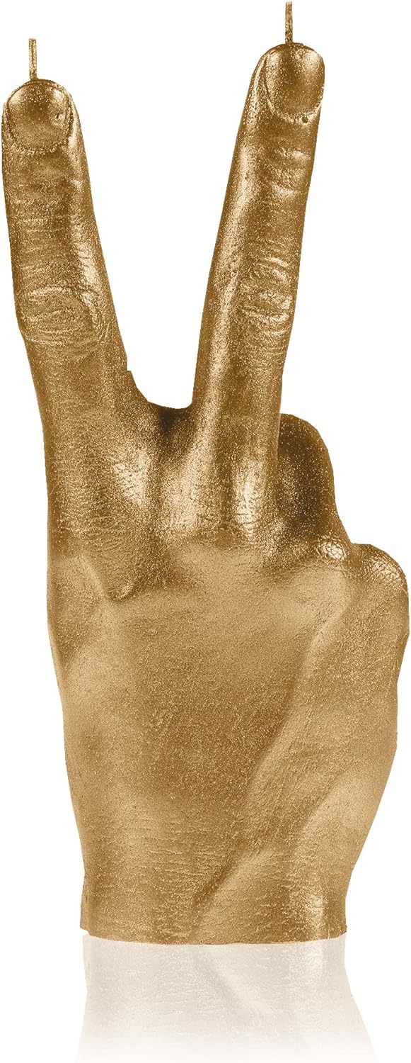 Candellana Hand PEACE Kerze - Hand Figur - Coole Deko - Gothic Deko - Grunge Deko Kerze - Heavy Meta