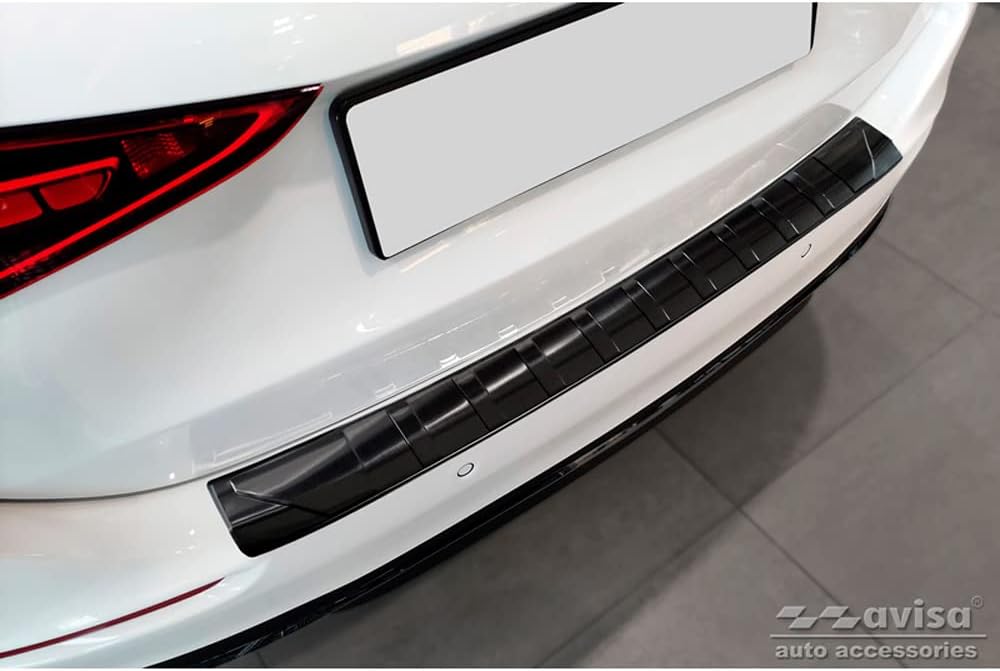 Avisa Schwarz Edelstahl Heckstossstangenschutz kompatibel mit Mercedes C-Klasse W206 Kombi 2021- 'Ri