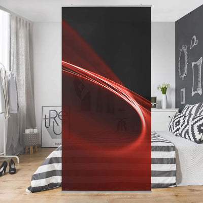 Bilderwelten Raumteiler Red Wave 250x120cm inkl. transparenter Halterung 250x120cm incl. transparent