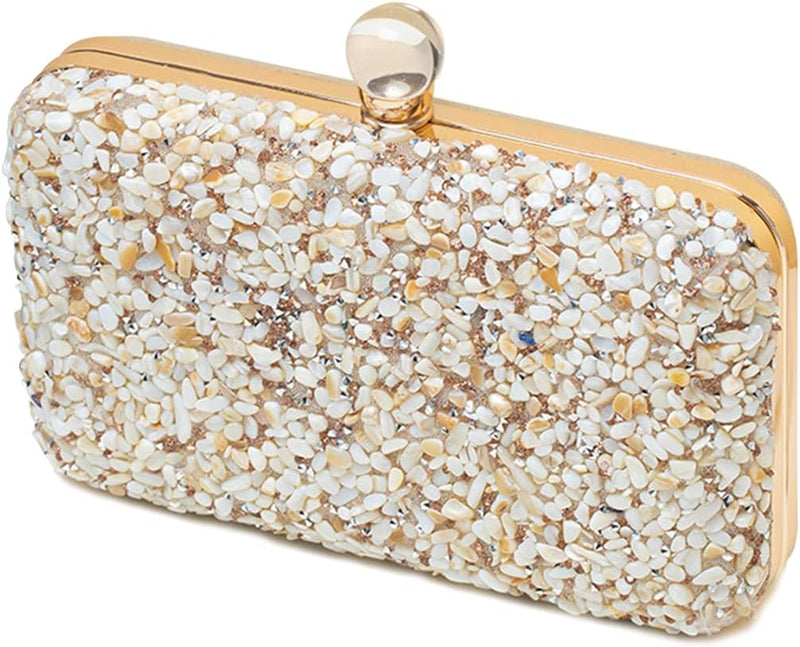 CORIOS Damen Abendtasch Strass Clutch Tasche Formale Handtasche Elegante Schultertasche Klein Tasche