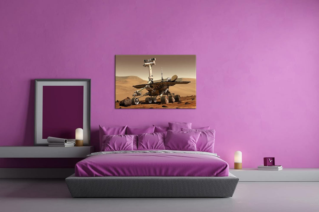 der Mars Rover Format: 80x60 als Leinwandbild, Motiv fertig gerahmt auf Echtholzrahmen, Hochwertiger