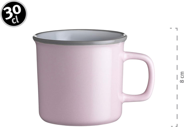 Mäser Geschirr-Set, Steingut Maila Rosa/Grau/Blau/Grün, 4-Personen-Set Grün, Blau, Rosa, Grau, Grün,