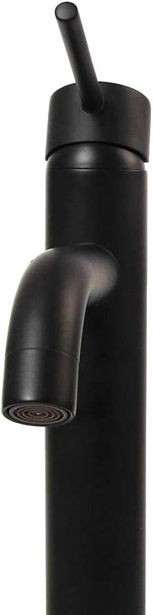 VBChome Waschbecken hoch Armatur Schwarz Bad Wasserhahn Waschtisch Badarmatur Waschbeckenamatur Wasc