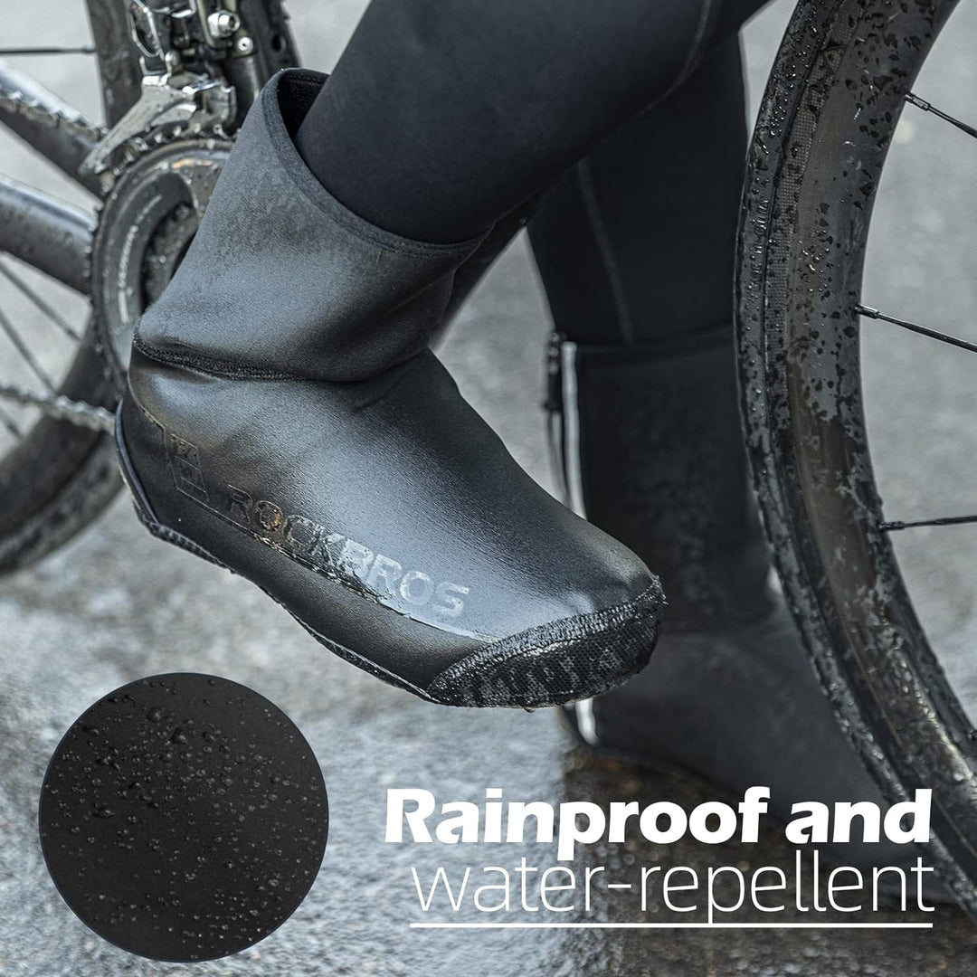 ROCKBROS Überschuhe Fahrrad Shoecover Überzieher für Radsport Rennrad MTB Abdeckung Windfest Damen H