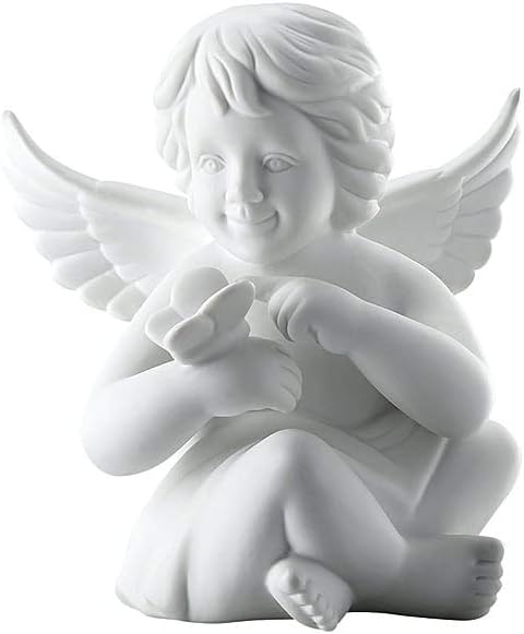 Engel gross Weiss matt Engel mit Schmetterling