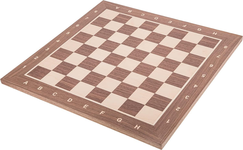 Square - Pro Schach Set Nr. 6 - NUSS - Schachbrett + Schachfiguren Staunton 6 + Kasten - Schachspiel