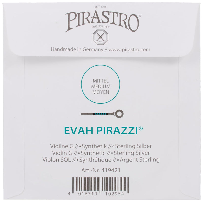 Pirastro Evah 4194 G-Saite für Violine, Synthetik/Silber, Umschlag, Grösse 4/4