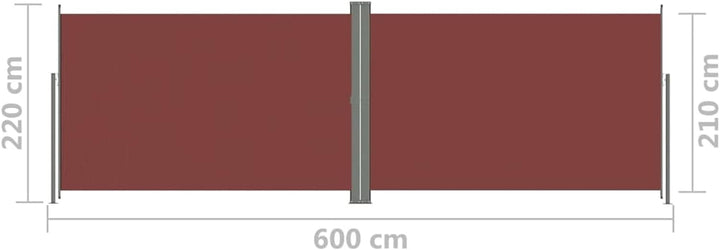 Tidyard Ausziehbare Seitenmarkise, Sichtschutz, Windschutz, Wasserdicht, Sonnenschutz, Markise für B