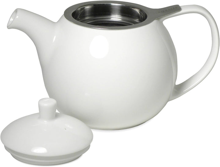 FORLIFE Curve Teekanne mit Teesieb, 625 ml 24-Ounce / 710 ml weiss, Weiss