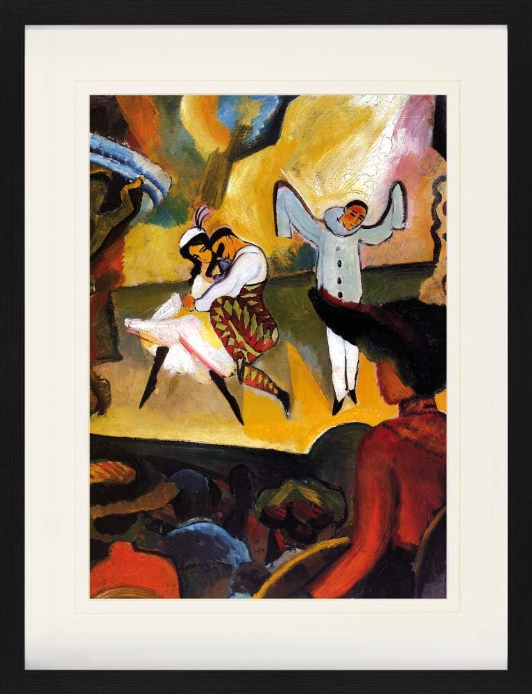 1art1 August Macke Poster Russisches Ballett I, 1912 Gerahmtes Bild Mit Edlem Passepartout | Wand-Bi