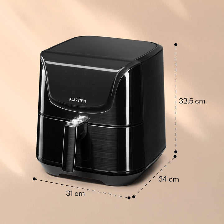 Klarstein Heissluftfritteuse, Sparsamer Airfryer, Fritteuse, Heissluft-Fritteuse für Knusprige Pomme