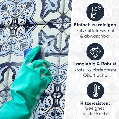 CREATISTO Klebefliesen Stickerfliesen Fliesenfolie - Stylische Sticker Aufkleber für Fliesen I Klebe