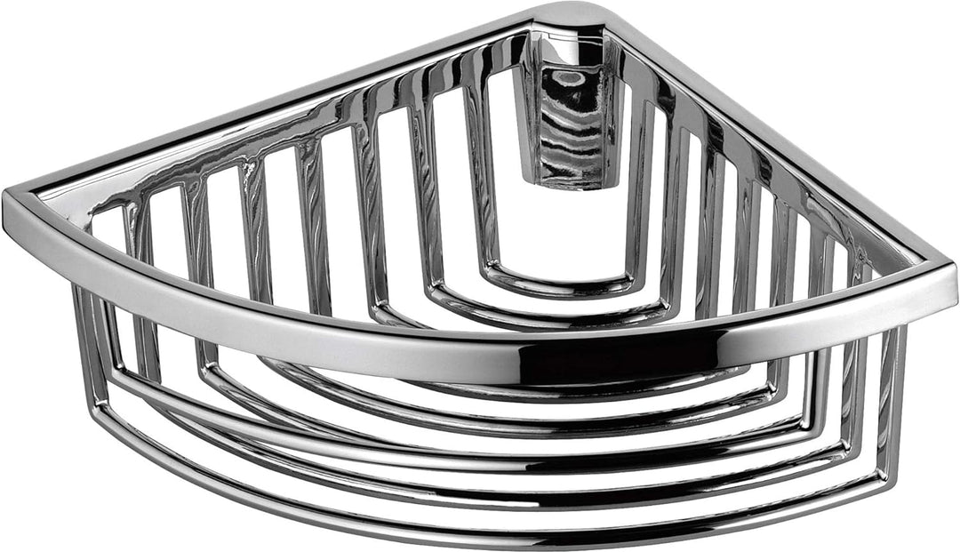 Keuco Eck-Duschkorb aus Metall hochglanz-verchromtes Gitter, abnehmbar, verdeckte Befestigung, 26x7,