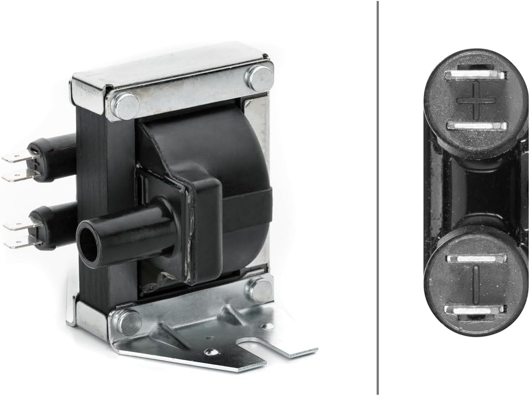 HELLA 5DA 230 035-051 Zündspule - 4-polig - Zündspule zum Verteiler - geschraubt