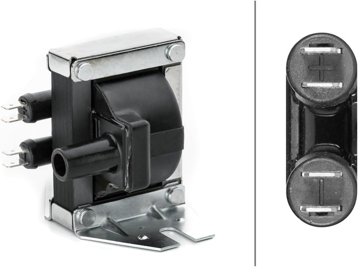 HELLA 5DA 230 035-051 Zündspule - 4-polig - Zündspule zum Verteiler - geschraubt