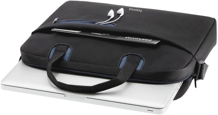 Hama Unisex Sydney Notebook Tasche (1er Pack) 15,6'' / 40 cm Schwarz Blau, 15,6'' / 40 cm Schwarz Bl
